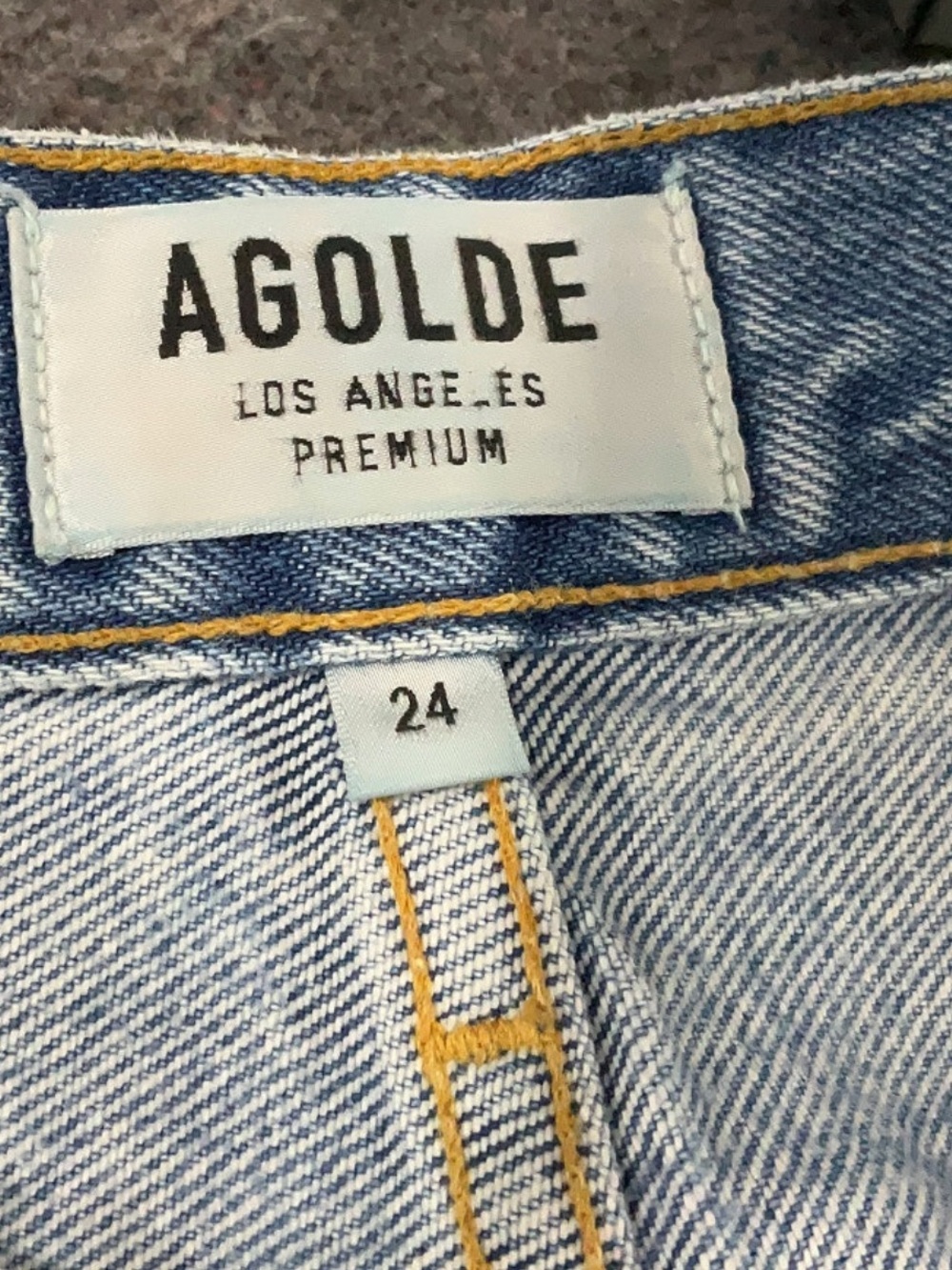 AGOLDE 90’s Jean 24 Light Wash Distressed Loose Straight Leg 100% Cotton - Picture 5 of 6